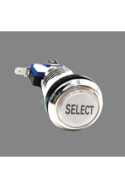 Choice11 زر ضغط أبيض 33 مم مطلي بالكروم، 12 فولت، 5 فولت، بإضاءة LED، لاختيار...