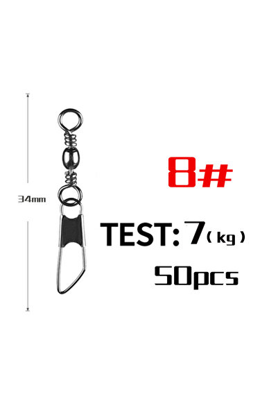 Choice 50 قطعة من مشابك دوارة من الفولاذ المقاوم للصدأ، مقاس 8، عالية المتانة...