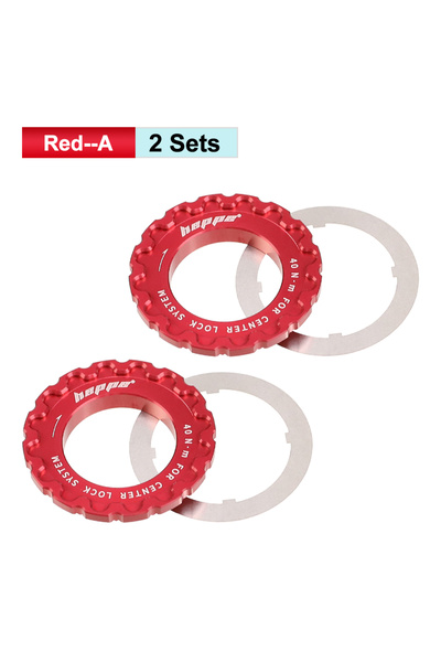 Choice 2 Sets Red HEPPE Bicycle Center Lk Disc Lking Ring Bike Center Lk Disc...