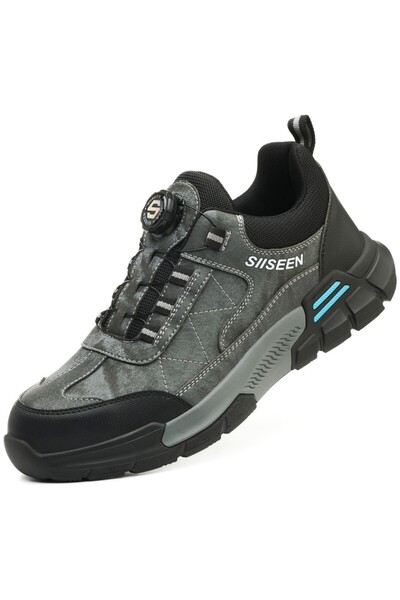 Choice 45 462gray Men's Steel-Toed Safety Shoes With Anti-Crush, Anti-Punctur...
