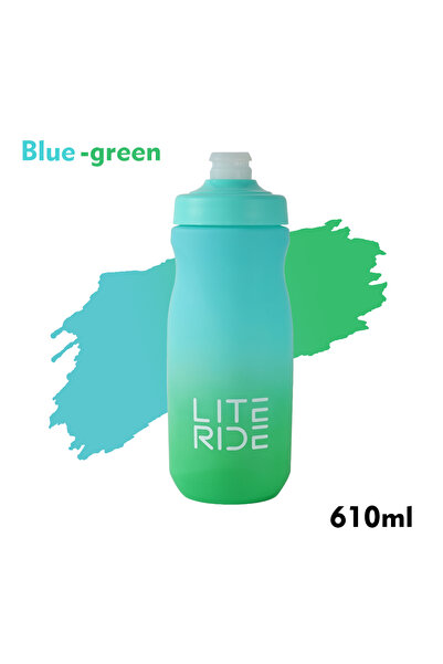 Choice زجاجة ماء للدراجات الهوائية من لايتريد، سعة 610 مل، لون أزرق مخضر، أو ...