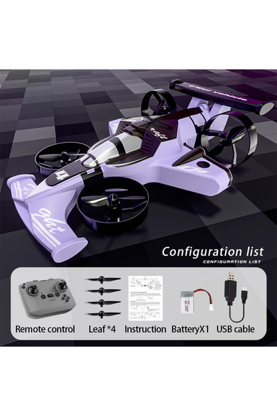 Choice PURPLE CZ04 Rc Aircraft Amphibious Remote Control Drift Car 360° Roll ...