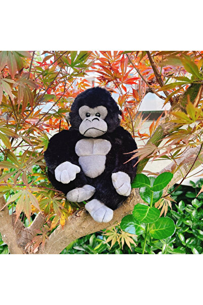 Choice دمية غوريلا كرتونية سوداء مقاس 25 سم، دمية شمبانزي أو قرد محشوة ناعمة،...