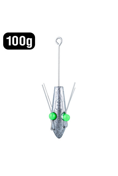 Choice ثقل صيد على الشاطئ، قطعة واحدة، وزن 100 غرام، مضاد للتشابك، مزود بخرز ...