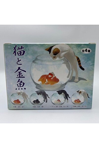 Choice1 Whole box 4 pcs New See Goldfish Cat Blind Box Catch Fish Three Flowe...