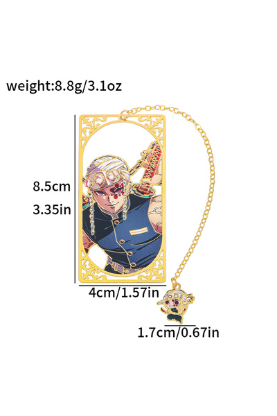Miniso Uzui Tengen Japanese anime kimetsu no yaiba metal bookmark - European ...