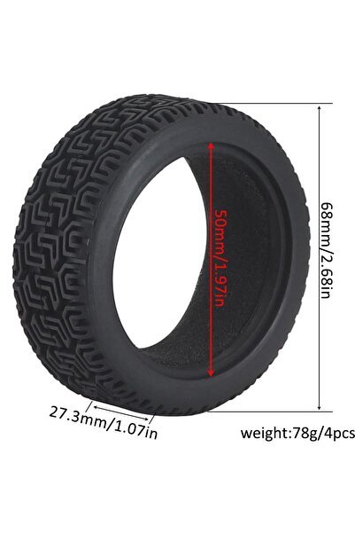 choice2 A12-4pcs 1:10 On-road Car Tires 63-68mm High Grip Tyre Hot Melt Tire ...