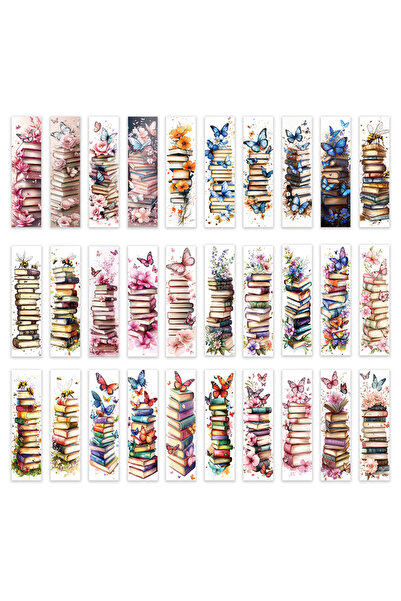 Choice Mixed Color 32pcs, exquisite watercolor bookmarks, books/butterflies, ...