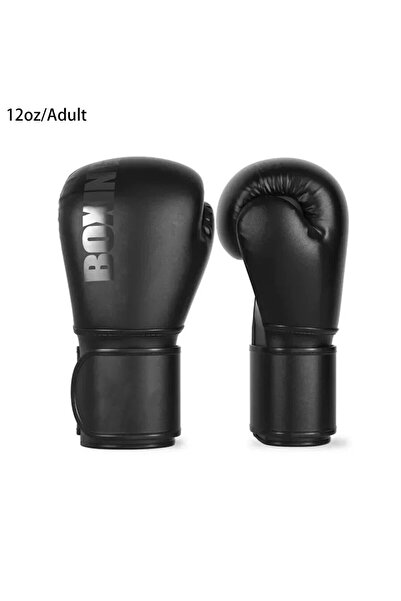 Choice قفازات ملاكمة احترافية سوداء بوزن 12 أونصة، مناسبة للبالغين، فنون القت...