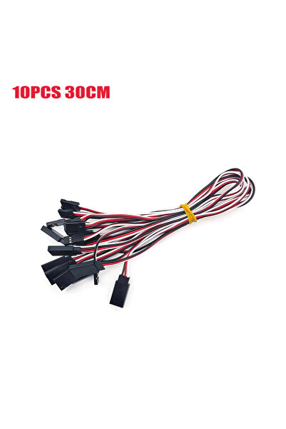 Choice 10PCS 30CM 10pcs 150mm 300mm 500mm Servo Extension Cord Servo Line Mal...