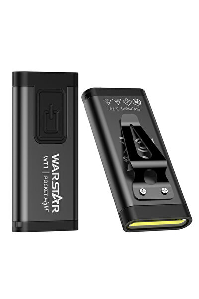 Choice 01- مصباح يدوي صغير أسود قابل لإعادة الشحن، محمول وخفيف الوزن، 200 لوم...