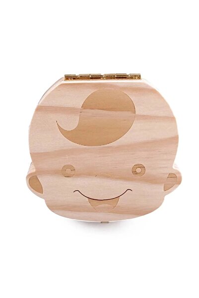 Choice C90-Boyl-English HOMFISH Wooden Baby Tooth Storage Box Kids Teeth Wood...