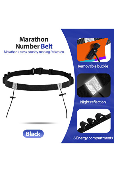 Choice BAG670 1 حزام رقم سباق الجري، حقيبة خصر، حامل صدرية، مناسب لسباقات الت...