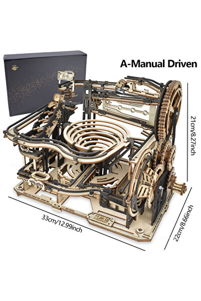 Choice A-Manual Driven Chriyungel 3D Wooden Marble Run Puzzle DIY Building Mo...