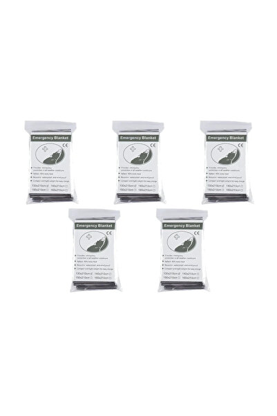 Choice بطانية طوارئ فضية اللون، 5 قطع أو من 1 إلى 10 قطع، مقاومة للرياح والما...