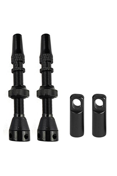 Choice صمامات إطارات بدون أنابيب سوداء - 44 مم - زوجان - صمامات بريستا من سبا...