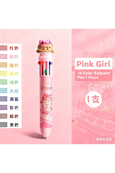 Choice أقلام حبر جاف للبنات، ١٠ ألوان، برسومات كرتونية لطيفة وإبداعية، متعددة...