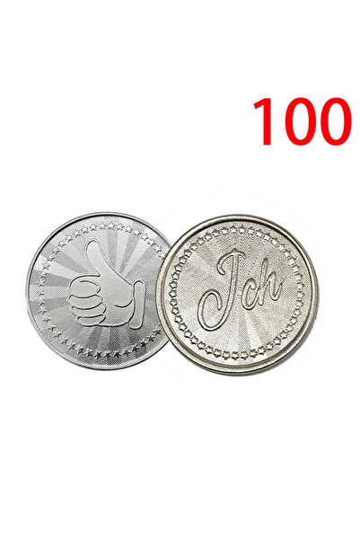 Choice 100 قطعة من العملات المعدنية المصنوعة من الفولاذ المقاوم للصدأ، مقاس 2...