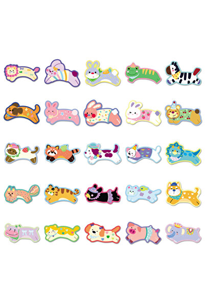 Choice ٥٠ قطعة من ملصقات الحيوانات الجارية الأصلية - ملصقات حيوانات أليفة لطي...