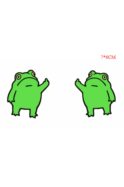 Choice small2PCS 2PCS Green Little Frog Stickers Waterproof Reflective Decals...