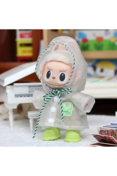 Choice طقم معطف واقٍ من المطر أبيض، ملابس دمية مقاس 17 سم، طقم ملابس على شكل ...