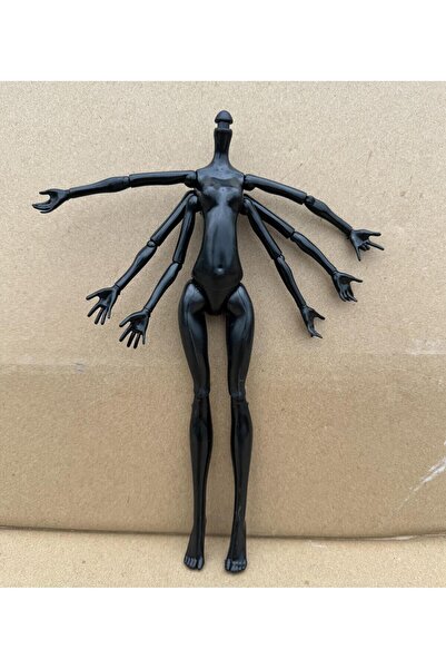 Choice دمية صغيرة ذات ستة أيادٍ سوداء متعددة المفاصل متحركة، طولها 23 سم، متو...