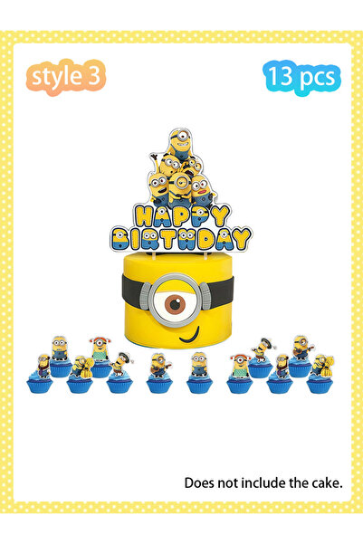Miniso Other style3 13/15/16/44 PCS Minions birthday Party supplies, holiday ...