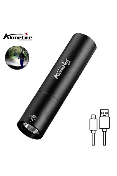 Choice مصباح يدوي صغير ساطع بضوء أبيض، قابل لإعادة الشحن عبر منفذ USB، إضاءة ...