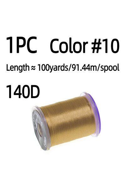 Choice خيط ربط الذباب 140D، لون واحد، 100 ياردة/بكرة، مناسب للذباب الجاف والر...