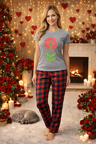 MVRDAR Set pijamale femei bumbac Colectia Valentine's Day, Dragobete