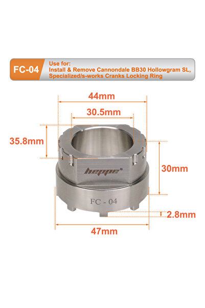 Choice FC-04 HEPPE Bike Crank Removal Tool Crank Spider Locking Ring Install ...