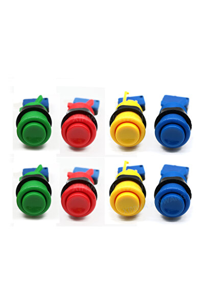 Choice3 مجموعة من 8 قطع من أزرار الضغط الأمريكية بنمط Happ مقاس 28 مم مع غطاء...