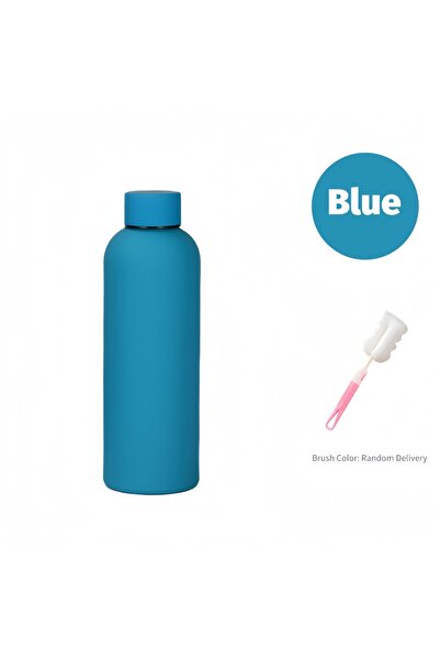 Choice كوب ترمس أزرق اللون بسعة 750 مل مصنوع من الفولاذ المقاوم للصدأ، بسعة ت...