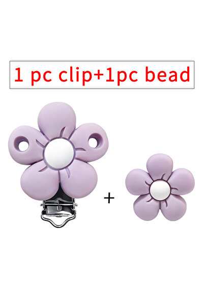 Choice مجموعة واحدة من مشابك لهاية على شكل زهرة مصنوعة من السيليكون، 1/3/10 ق...