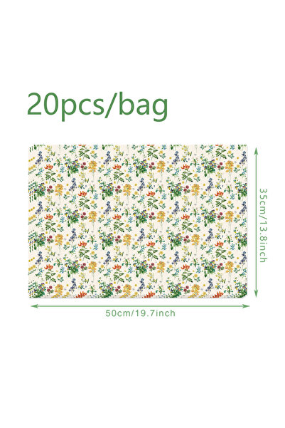 Choice 20pcs-floral-WX010 20/50pcs Floral Gift Candy Tissue Paper Snow Pear D...