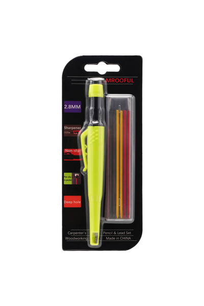 Choice مجموعة أقلام رصاص وبطاقات ملونة لأعمال النجارة، باللون الأصفر، لتحديد ...