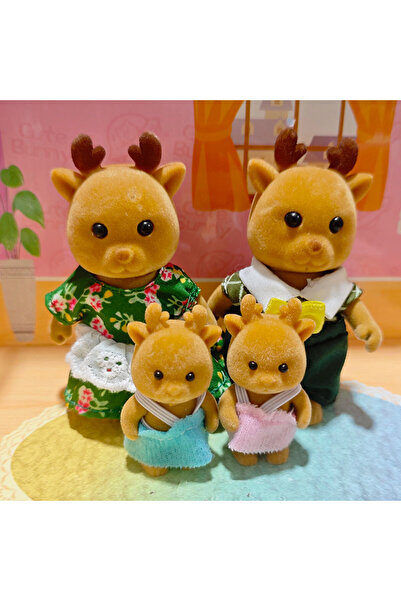 Choice مجموعة ألعاب بيت الدمى لعائلة الرنة والأرنب والباندا