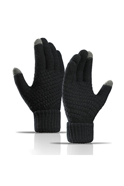 Choice black Autumn Winter Lady Gloves Warm Shopping Pineapple-Pattern Cute K...