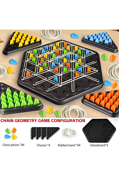 Choice1 27cm Large Triangle Link Chess Tabletop Puzzle Game Family Parent-Chi...