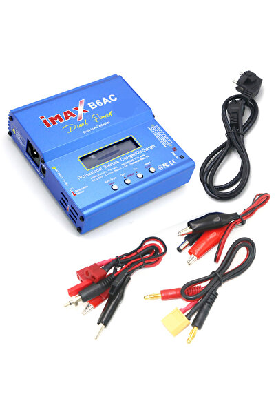 Choice شاحن Imax B6 AC RC بقوة 80 واط وسعة 6 أمبير، مزود بقابس أمريكي B6AC وق...