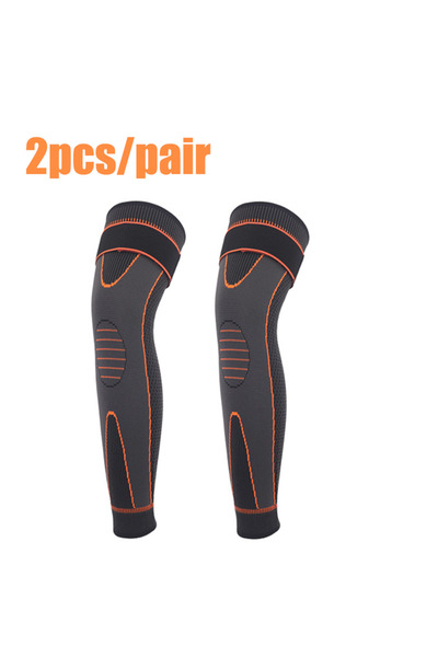 Choice3 Orange-2pcs 1/2 Pcs Compression Knee Pads Support Lengthen Stripe Spo...