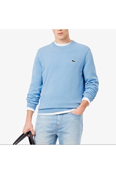Lacoste Men's cotton sweater with round collar