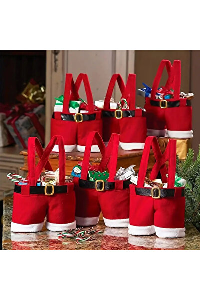 Choice 20x28cm Christmas，6pcs Santa Claus Shorts Gift Bag Set - Cute Polyeste...