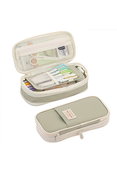 Choice army green Large Capacity Simple Pencil Case Portable Aesthetic Pencil...