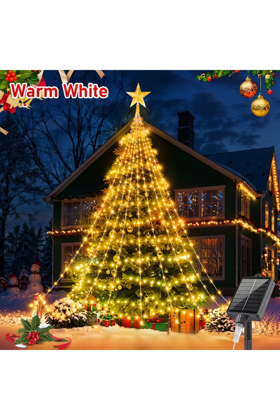 Choice زينة شجرة عيد الميلاد LED بطول 2 متر تعمل بمنفذ USB، لون أبيض دافئ، 2/...