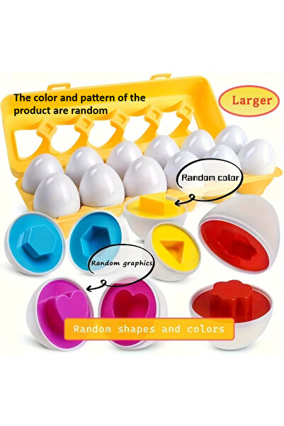 Choice 6 pack 6/12pcs Color and Shape Matching Toys, Simulated Egg Shapes wit...
