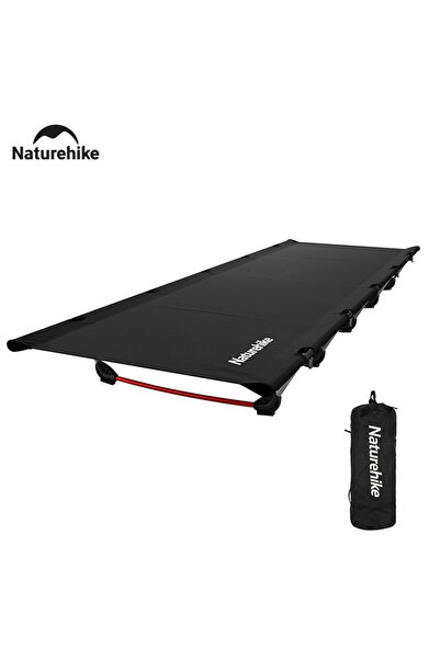 Naturehike سرير تخييم أسود Xjc05 لشخص واحد، سهل التركيب، قابل للطي، يتحمل وزن...