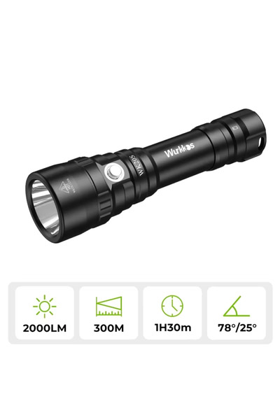 Choice 5000-5300K Wurkkos W0S Scuba Diving Light 2000 Lumens 18650 Rechargeab...