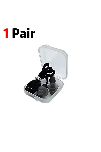 Choice زوج واحد من سدادات الأذن السوداء المزودة بسلك، سدادات أذن سيليكون قابل...