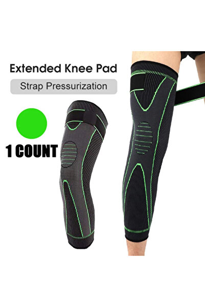 choice2 Green 1/2 Pcs Compression Knee Pads Support Lengthen Stripe Sport Sle...